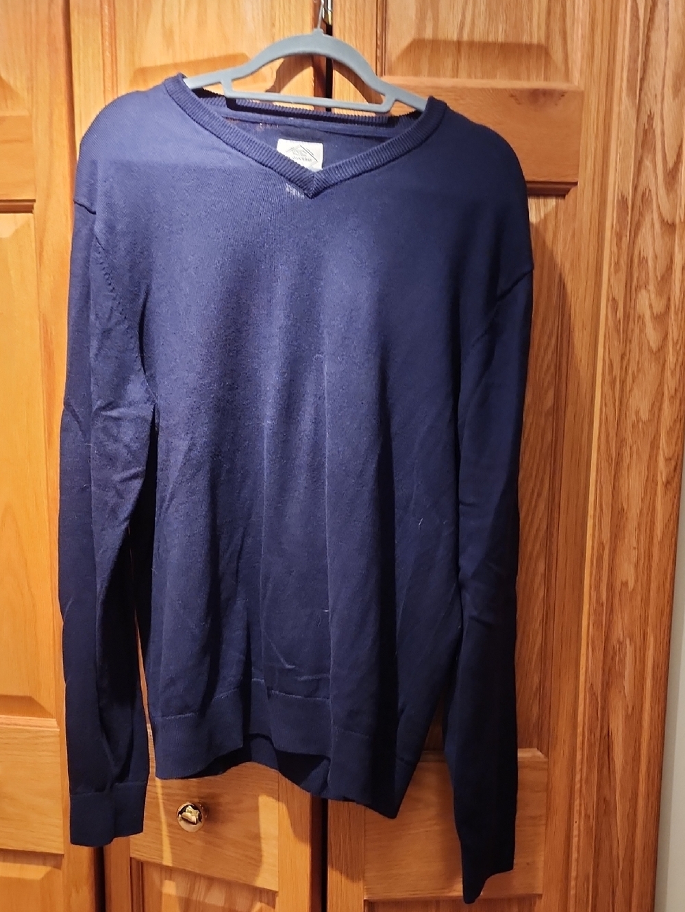 St. John's Bay Men's Deep Navy V-Neck Sweater